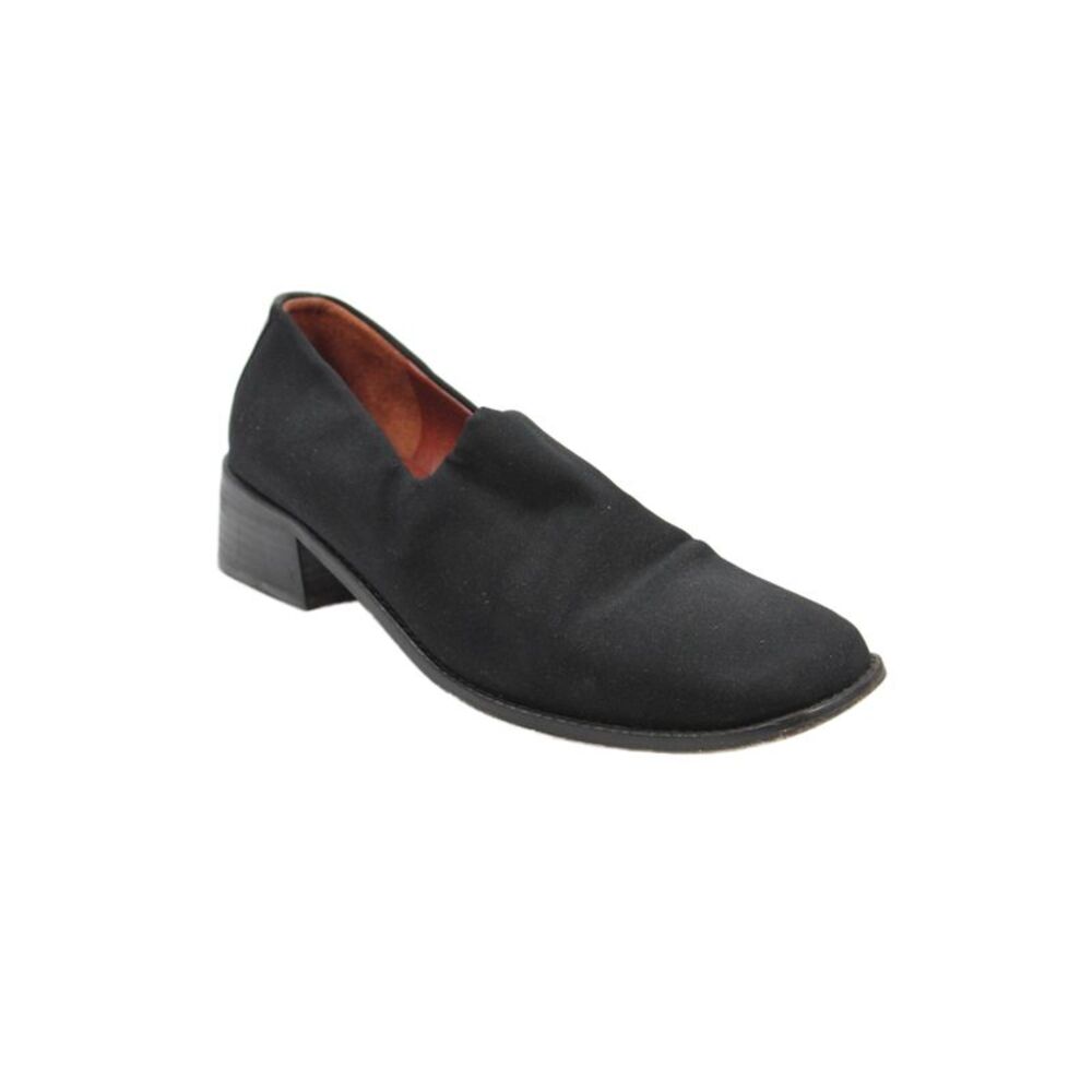 Donald J Pliner Womens Slip On Block Heels Shoes Solid Black Size 7.5M
